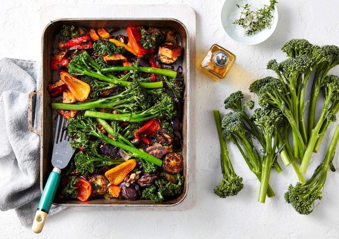 Broccolini Tray Baked Roasted Vegetables with Broccolini
