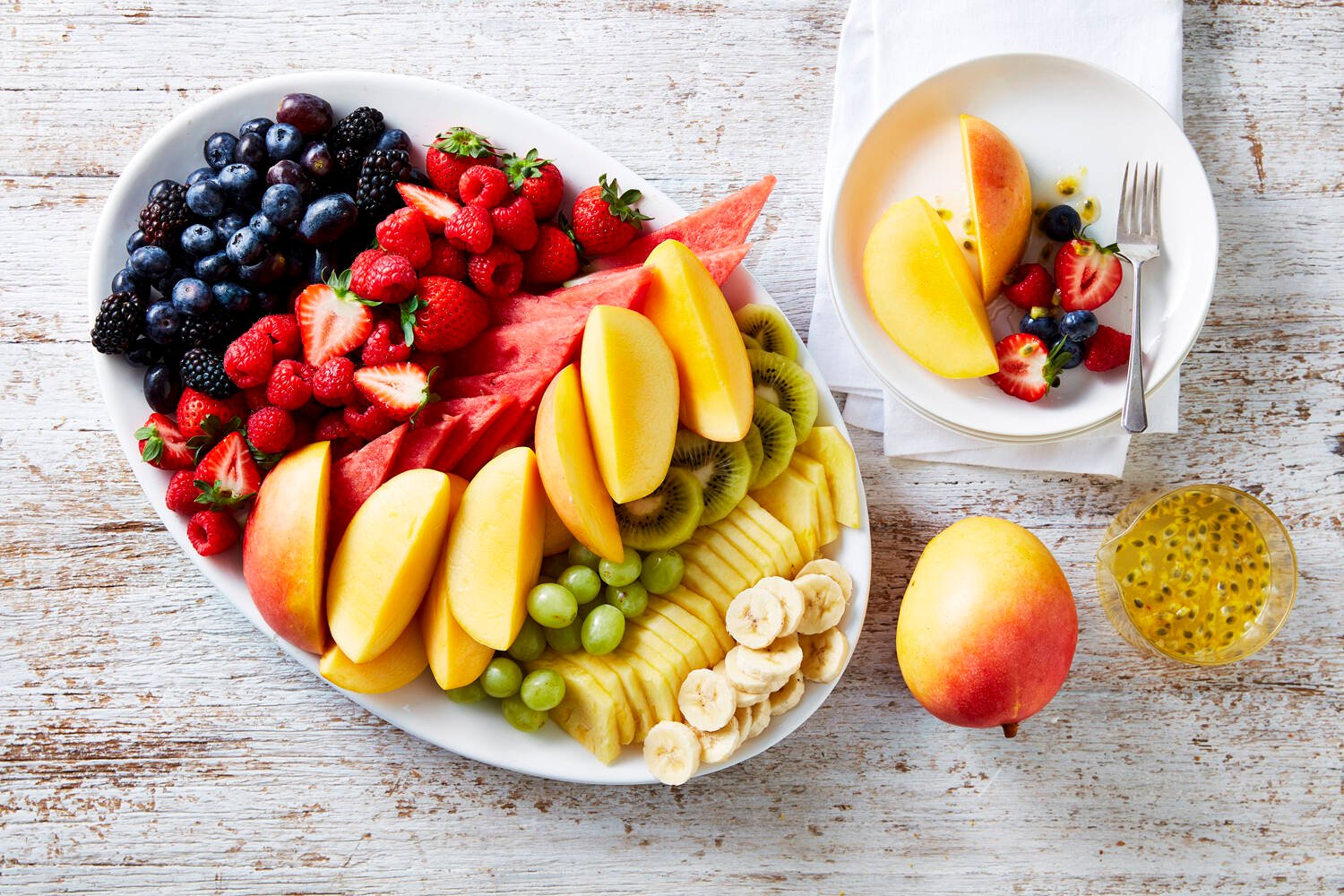 Calypso Mango_Rainbow Fruit Platter with Passionfruit