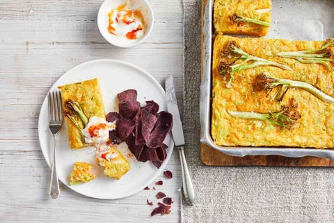 Fioretto_CauliBlossom_Carrot & Haloumi Slice