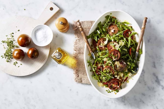 Kumato_Marinated Kumato Parmesan Salad