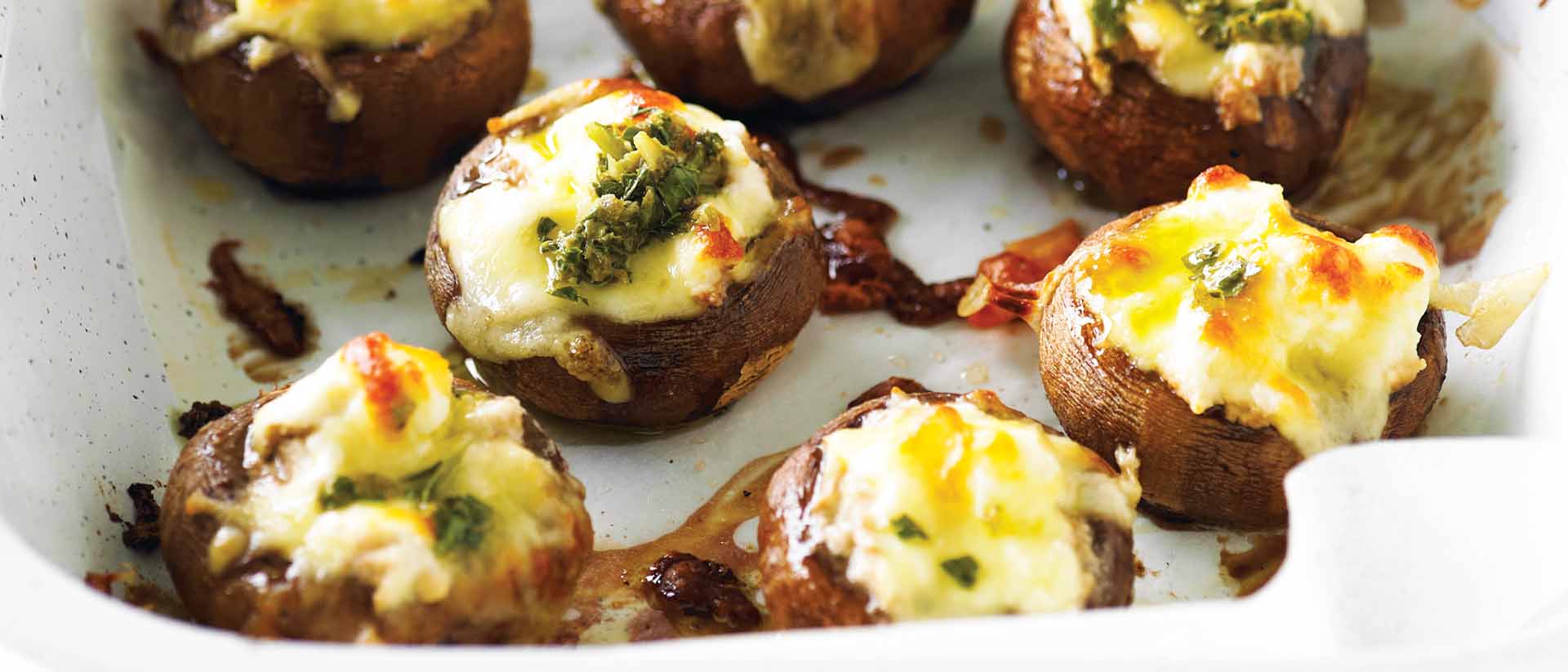 recipe cheesy baked mushrooms rgb