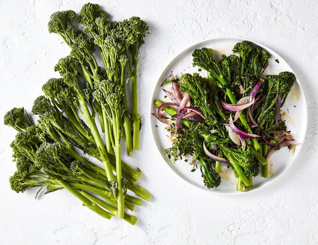 easy sauteed broccolini with sweet onions
