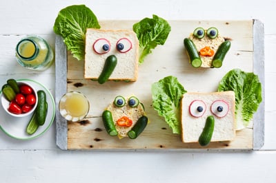Lunchbox Recipe - Qukes Funny Face Animal Sandwiches