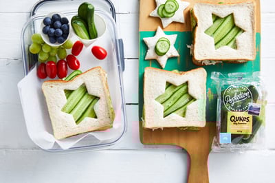 Lunchbox Recipe - Qukes Star Sandwiches