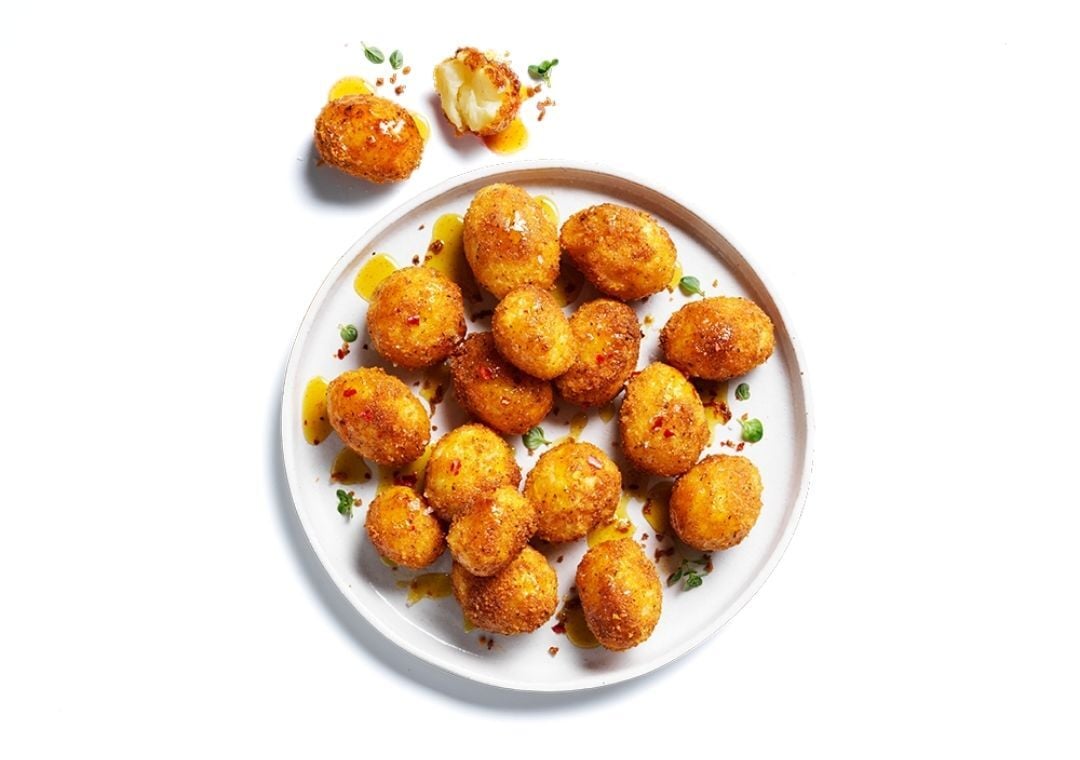 Sidesations Crispy Roast Potatoes with Hot Honey Sauce