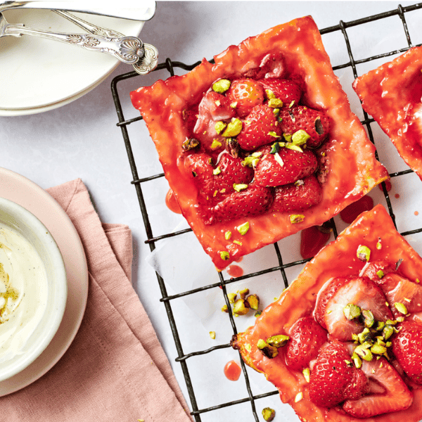 Upside down Strawberry pastries