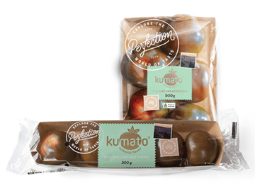 Kumato 300g pack and 500g pack.