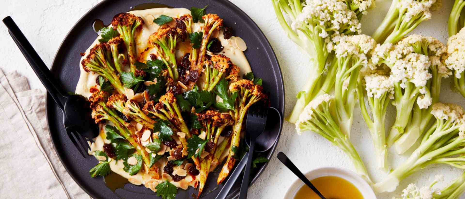 roasted-cauli-blossom-with-tahini-lemon-dressing