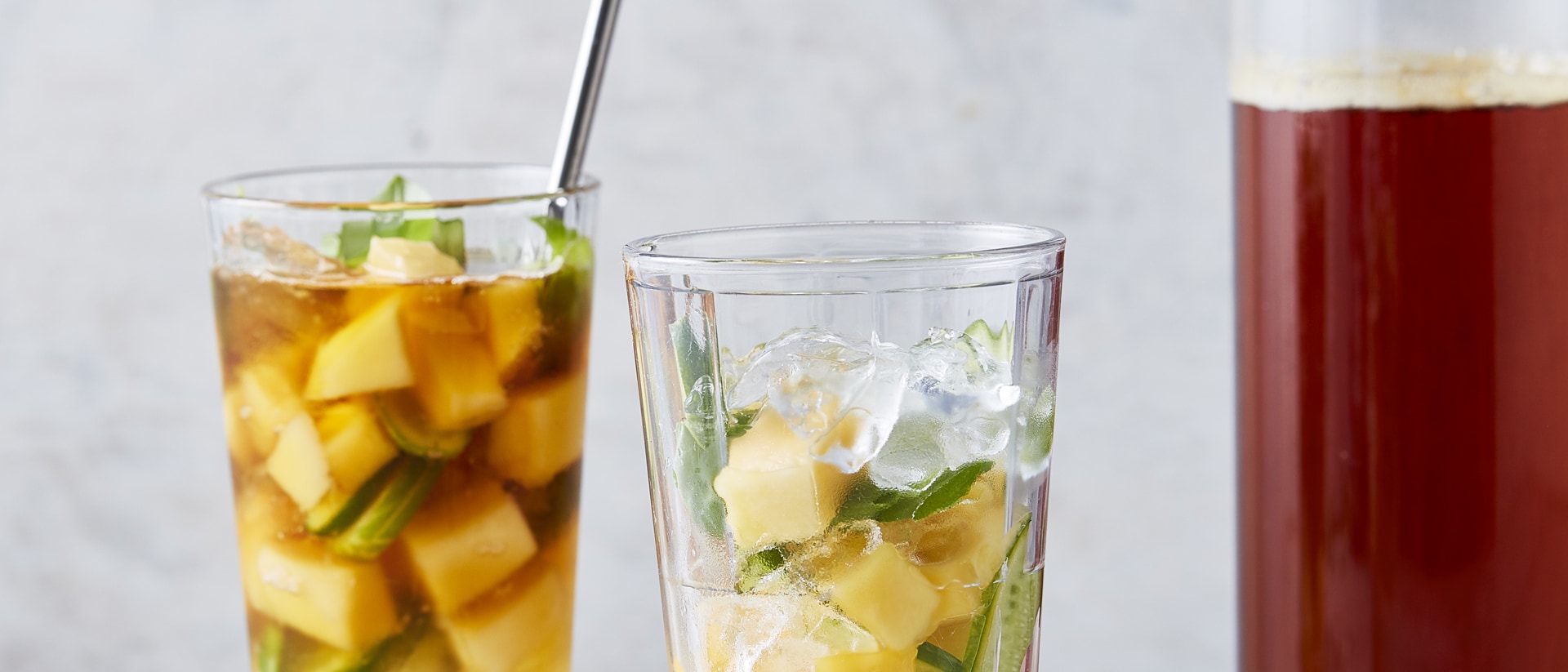 Calypso Mango Basil Pimms Recipe