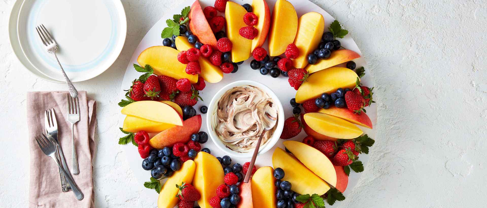 Calypso® Mango And Berry Fresh Fruit Wreath Recipe 
