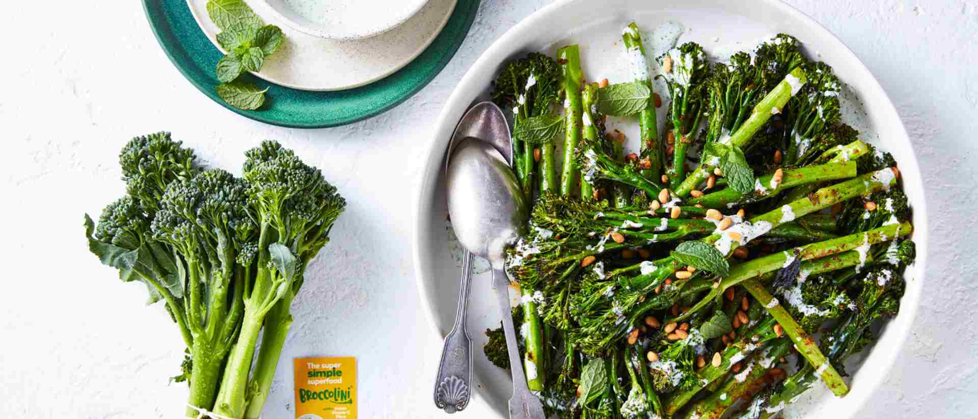 Harissa Broccolini® with Mint Dressing (Oven Roast + Air Fryer) Recipe 