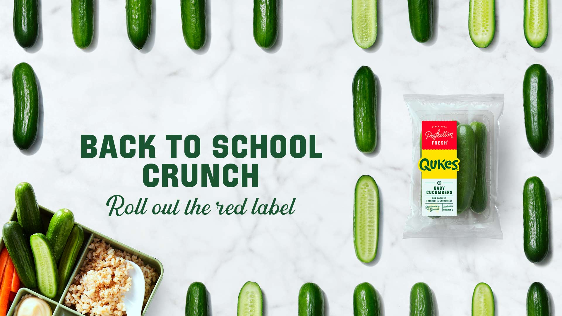 Back to school Crunch - with Qukes Baby Cucumbers