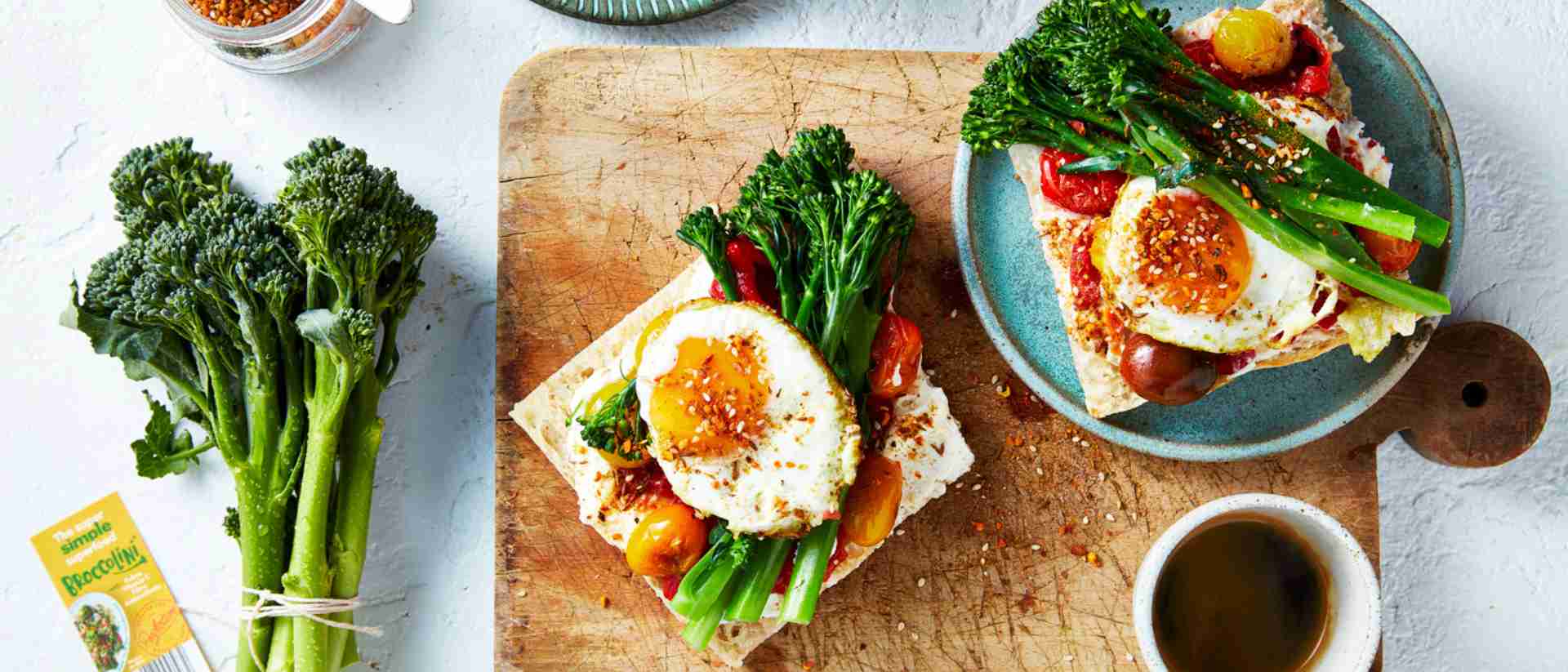 Open Faced Breakfast Sandwich with Broccolini® Recipe 