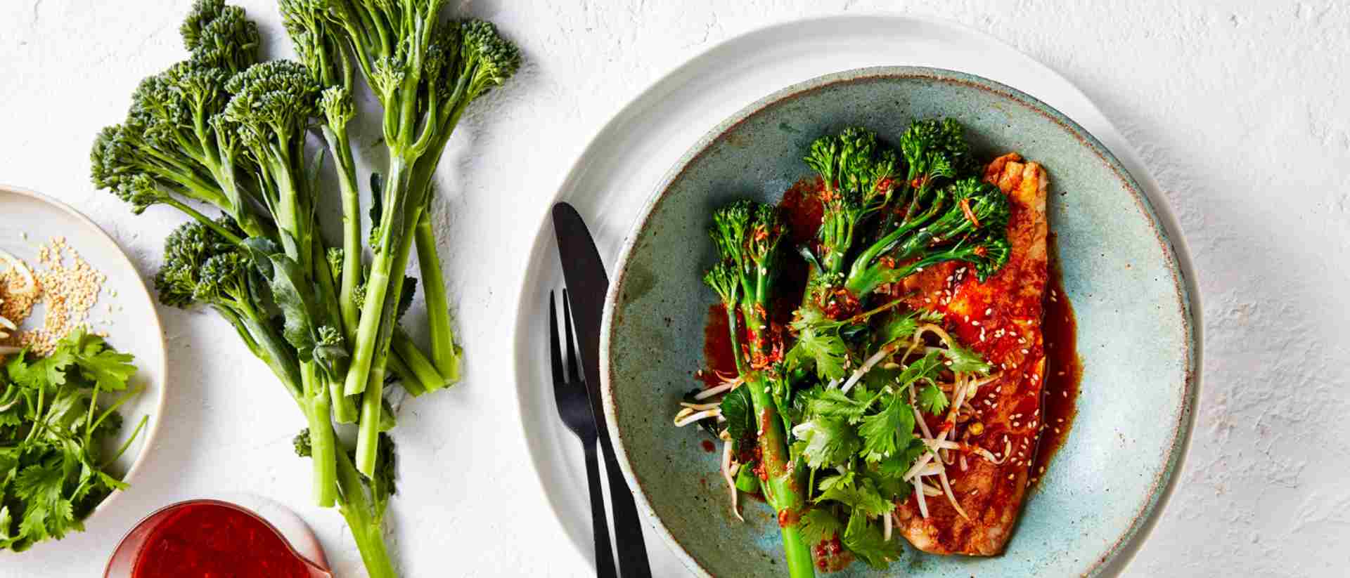 Pan Fried Fish with Steamed Broccolini® Recipe 