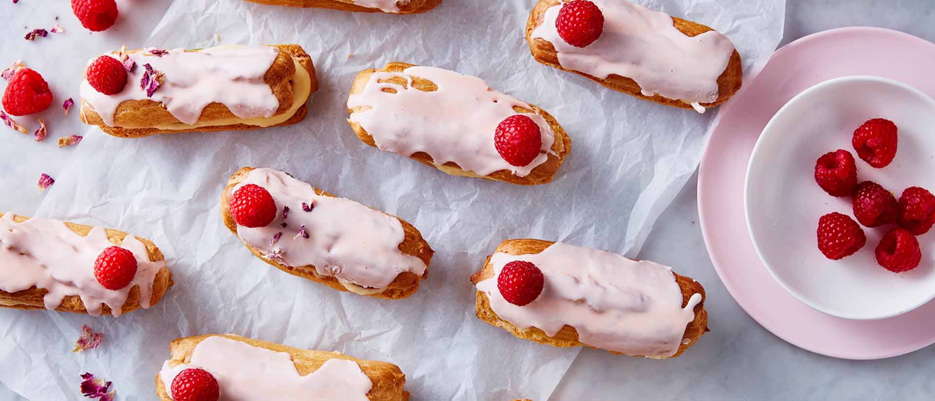Raspberry Eclairs Recipe