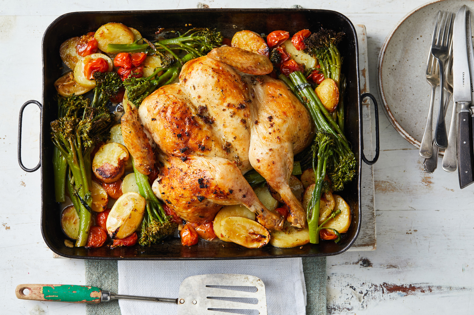 One Pan Greek-Style Roast Chicken & Broccolini®