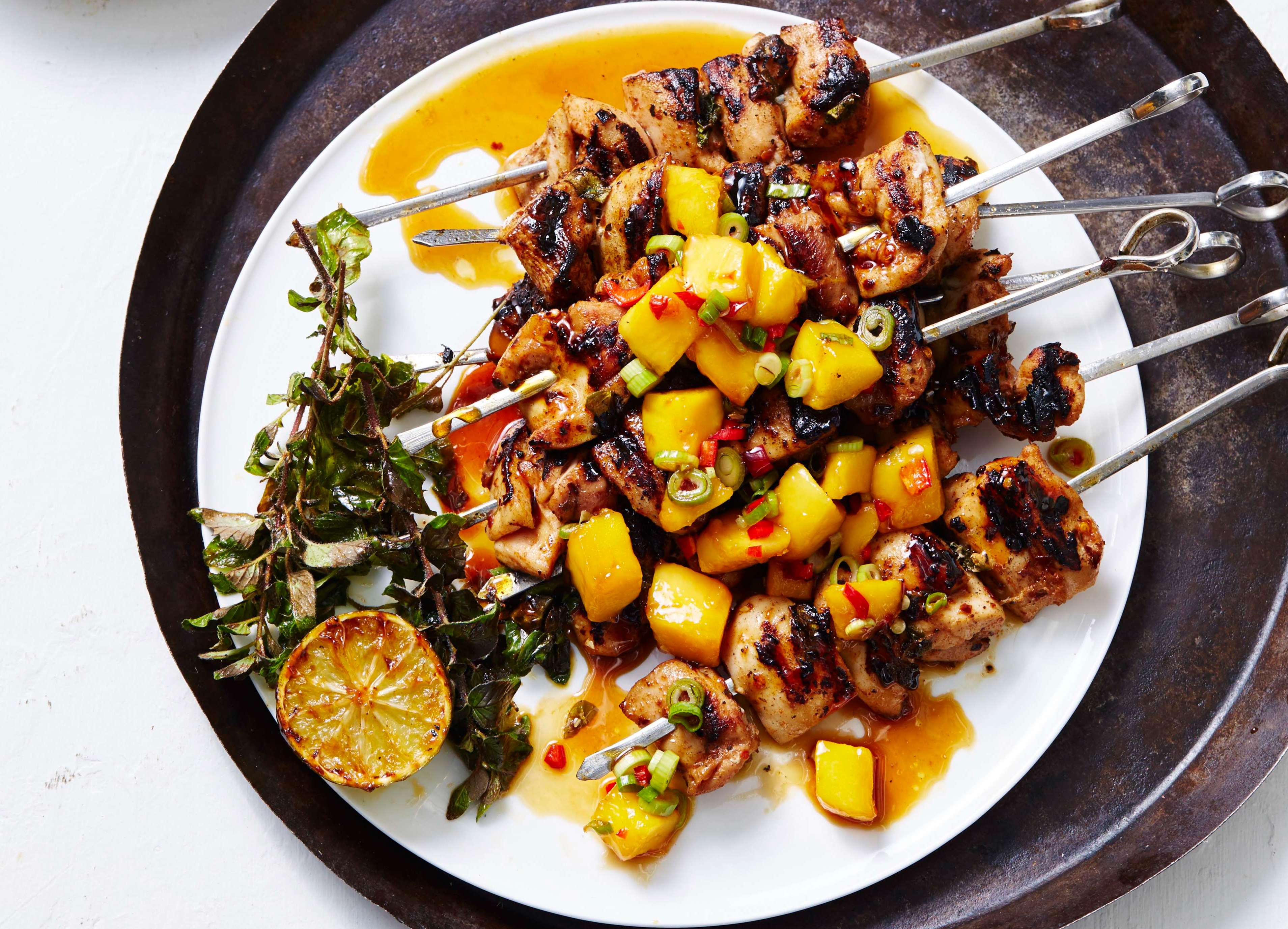 Calypso Mango_Portuguese Chicken Skewers with Saute Chilli Mango