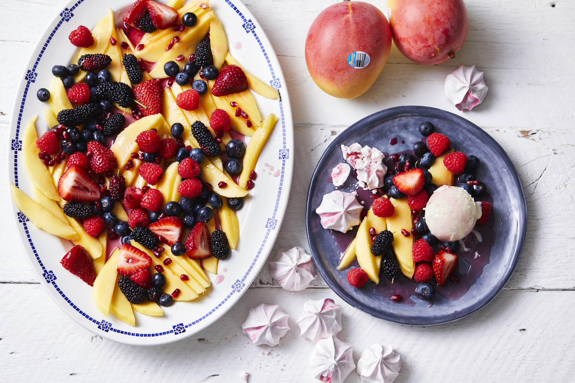 Calypso Mango & Mixed Berries Fruit Salad with Rose Syrup