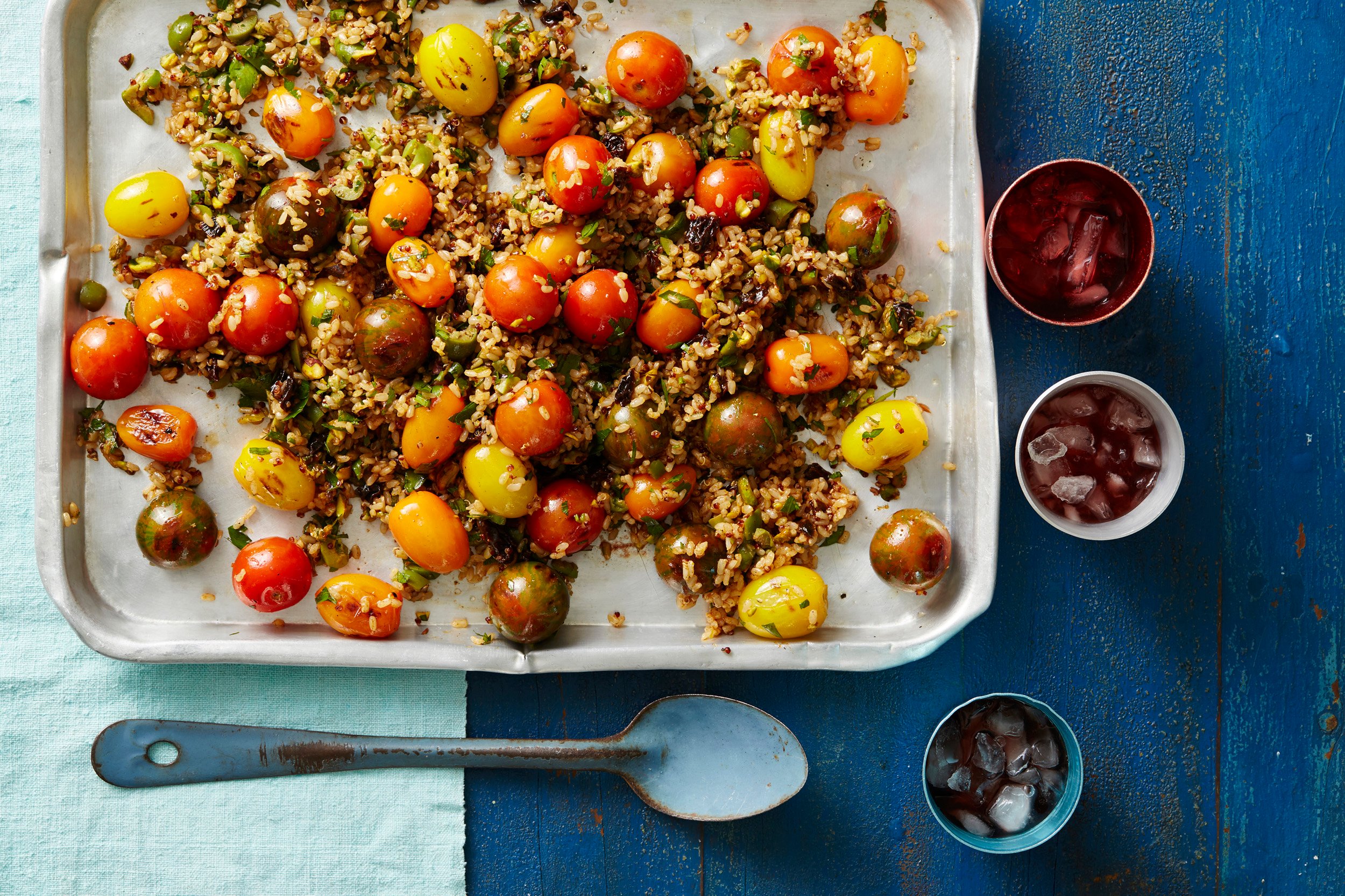 Recipe_LR_Medley_Tomatoes_Pistachio Rice & Quinoa Salad_Janelle Bloom_2015_11