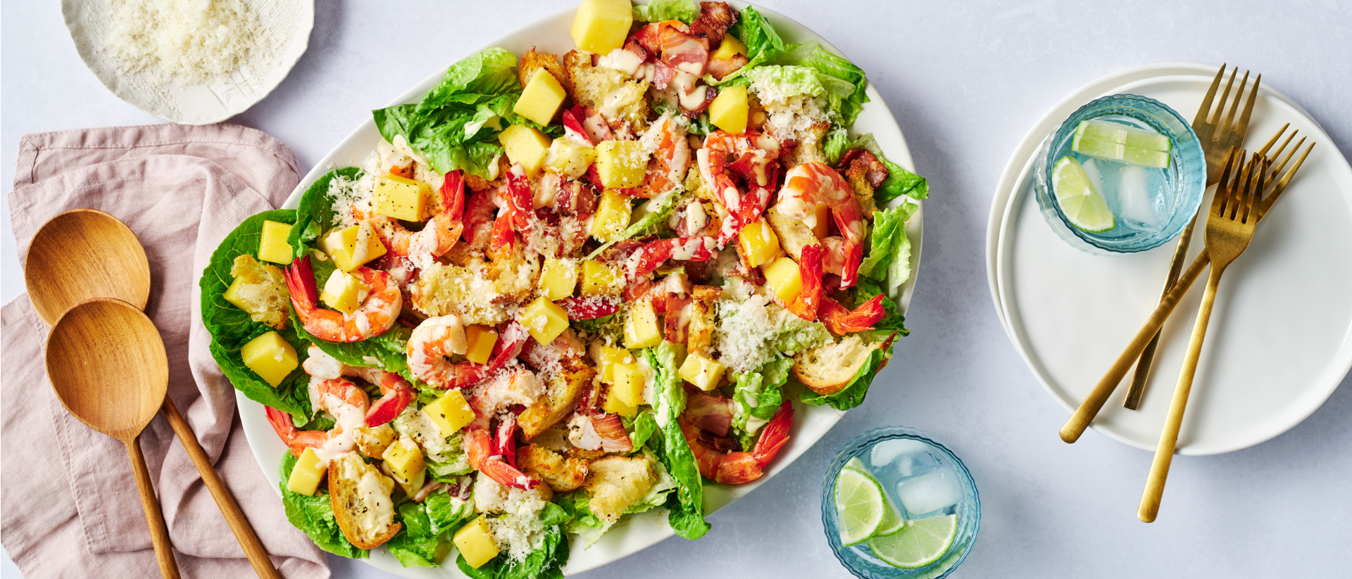 Prawn And Calypso® Mango Caesar Salad  Recipe 