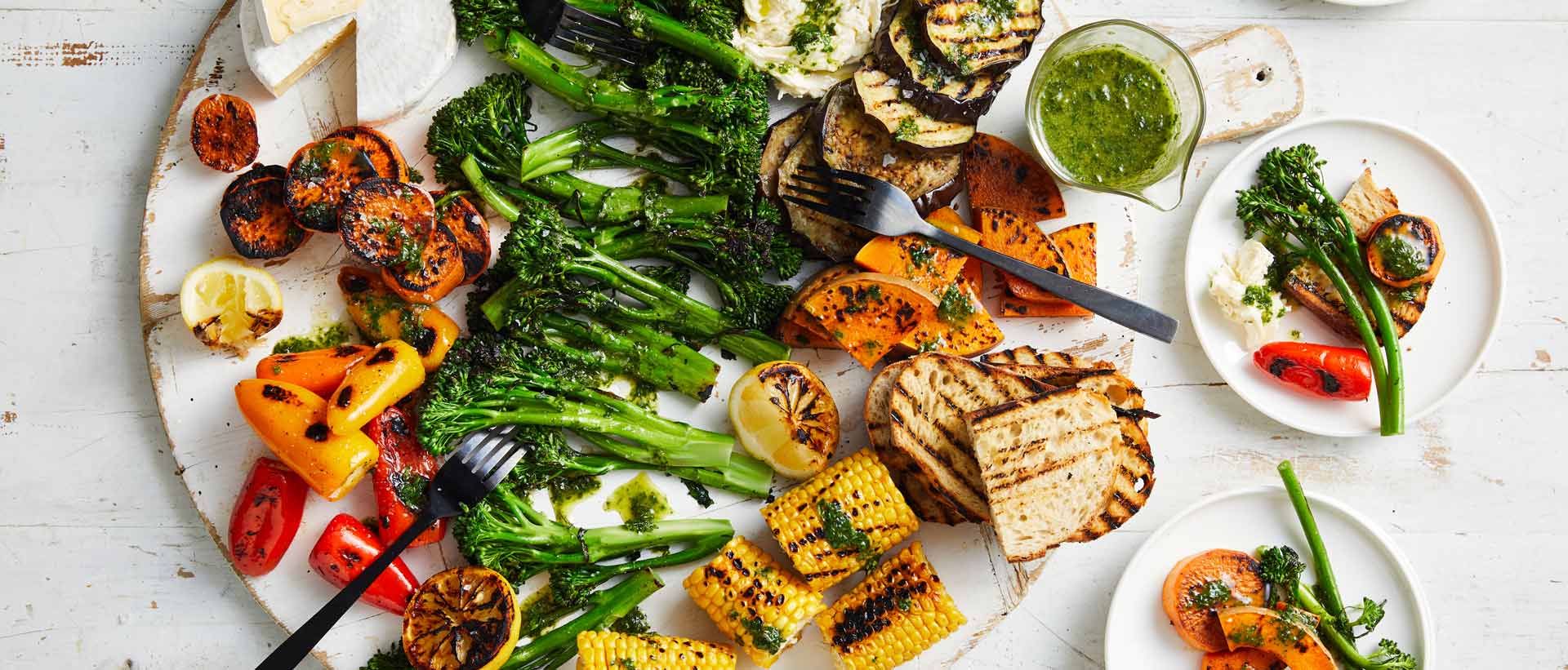 Barbecue Broccolini Antipasto Shared Board Recipe