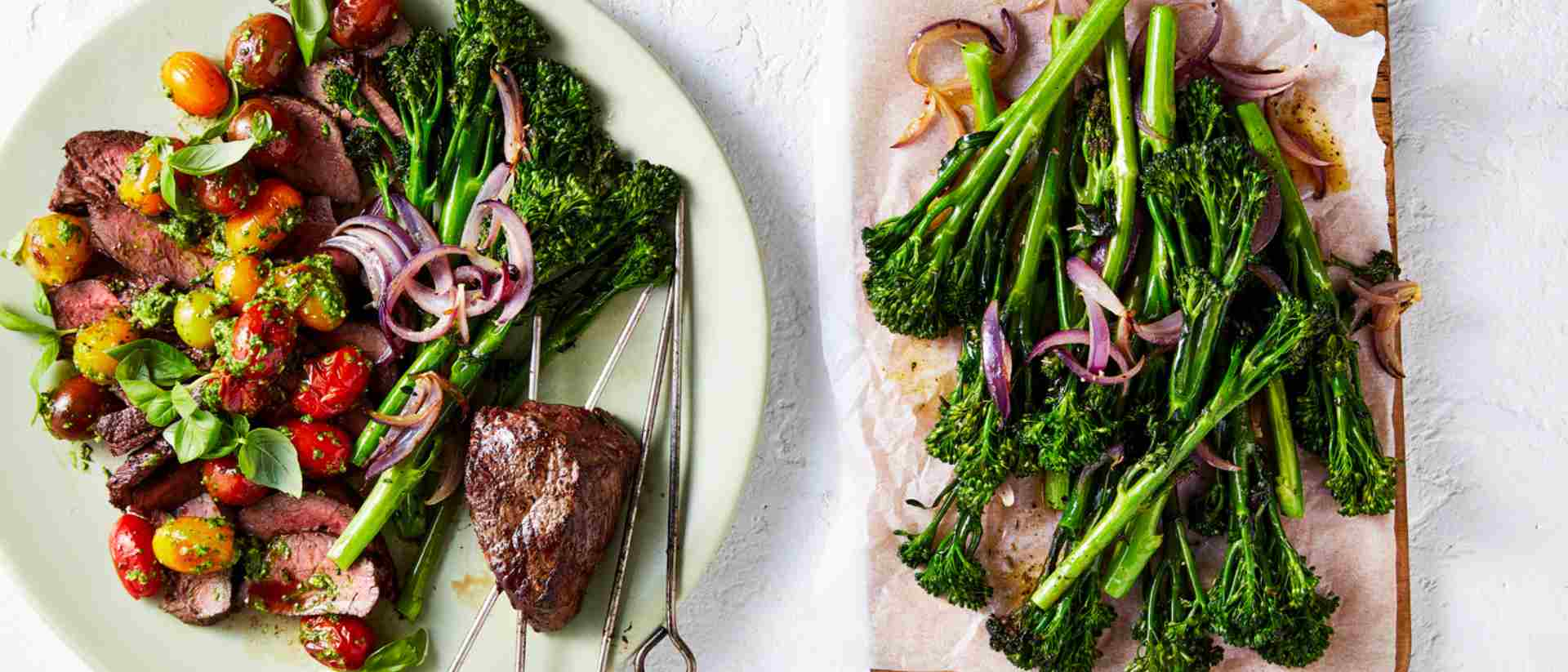 Sauteed Broccolini® with Rump Roast and Mix-a-Mato® tomatoes Recipe 