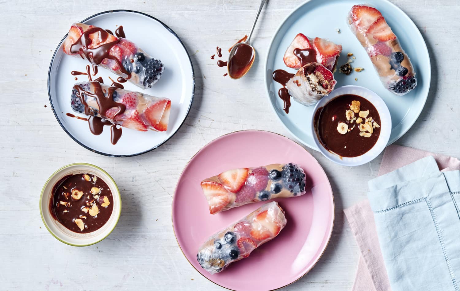 Perfection Berry Nutella Rice Paper Rolls