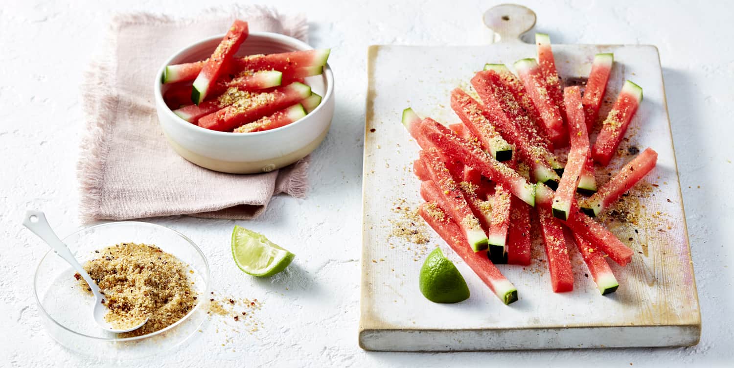 WATERMELON FRIES WITH LIME & COCONUT SALT Recipe 