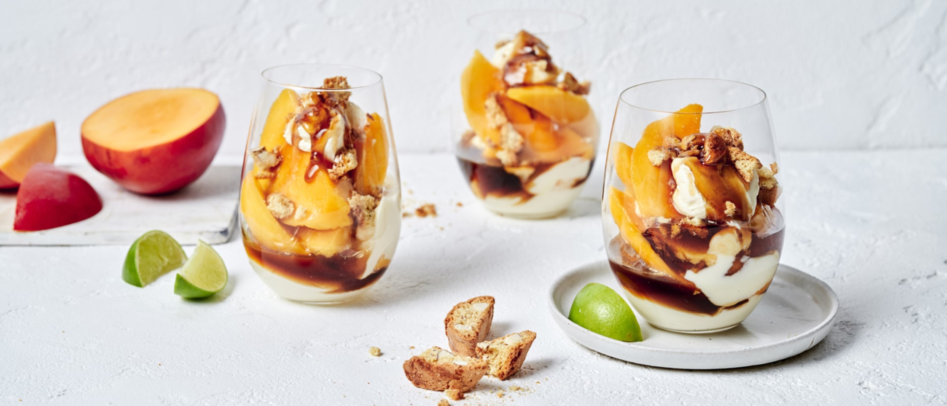 Scarlet Delight® Mango, Barbados Caramel & Biscotti Crumble Recipe