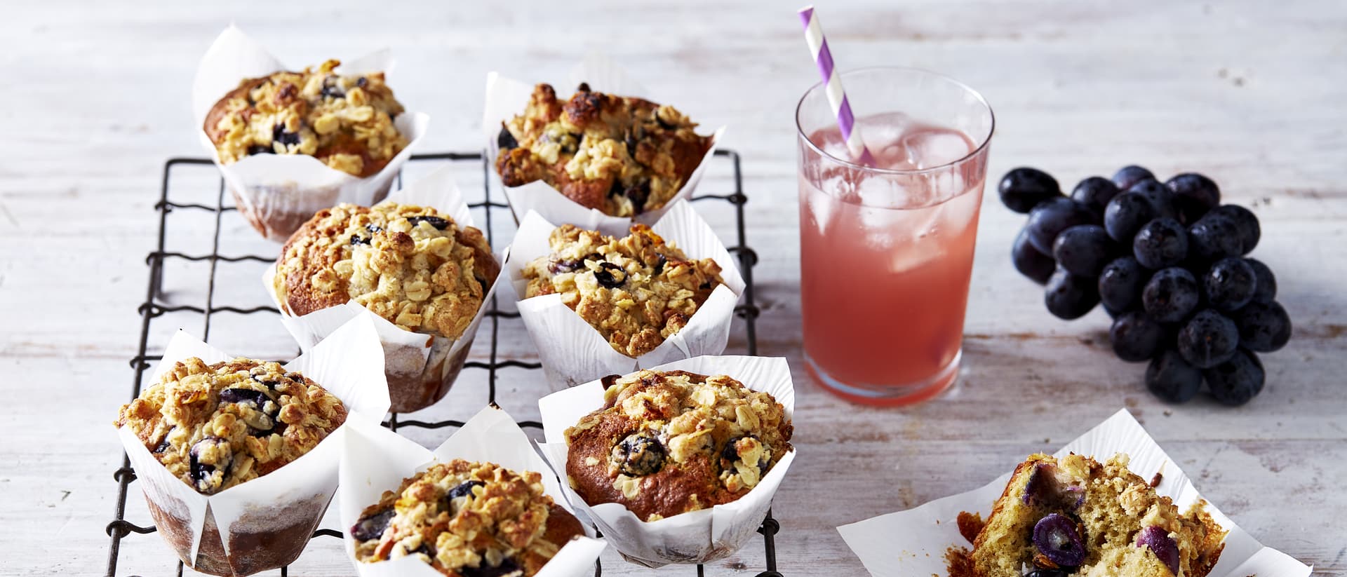 Midnight Beauty® Grape Crumble Muffins Recipe