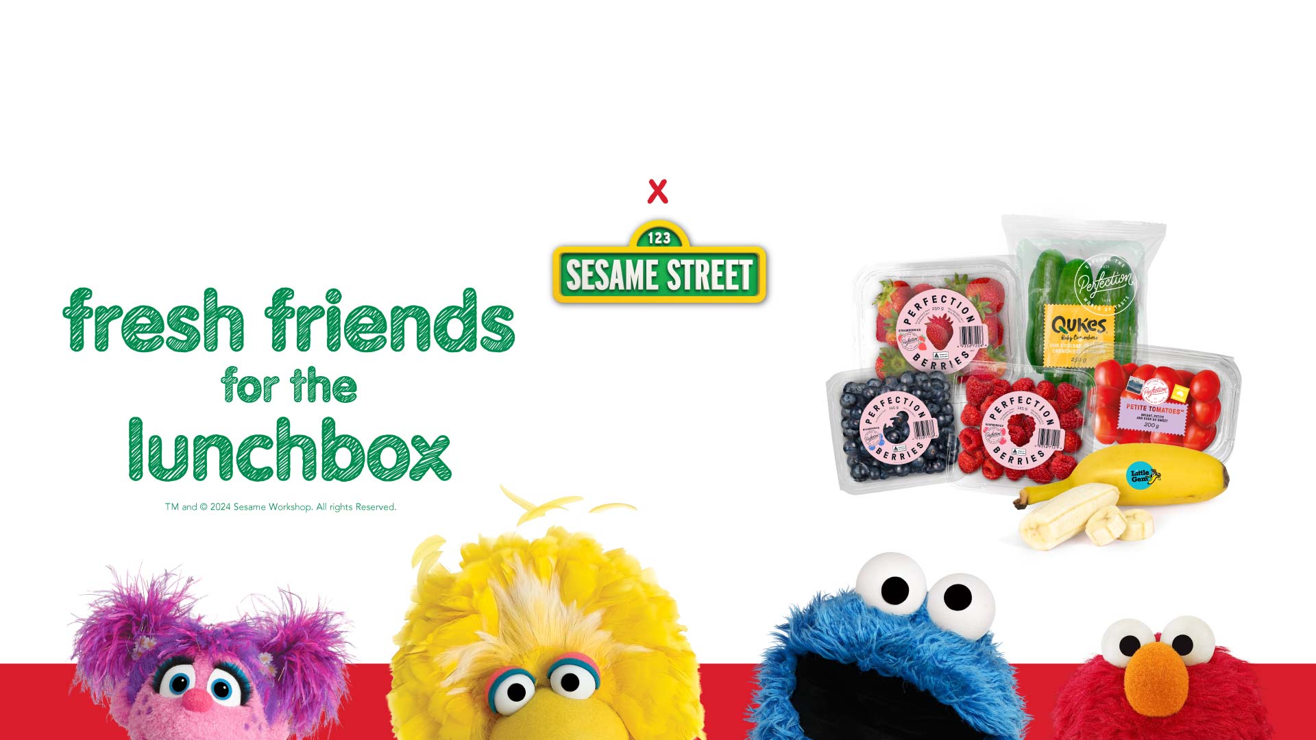 Sesame Street and Perfection - fresh friends for the lunchbox