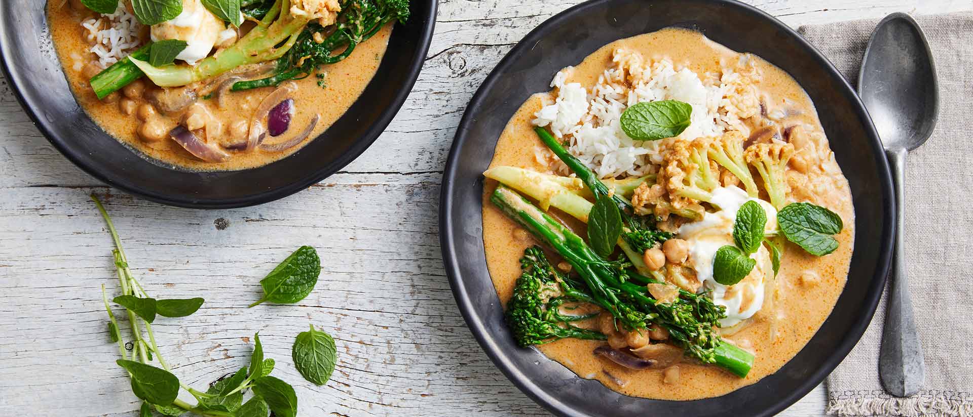 Broccolini Fioretto Chickpea Coconut Curry Recipe