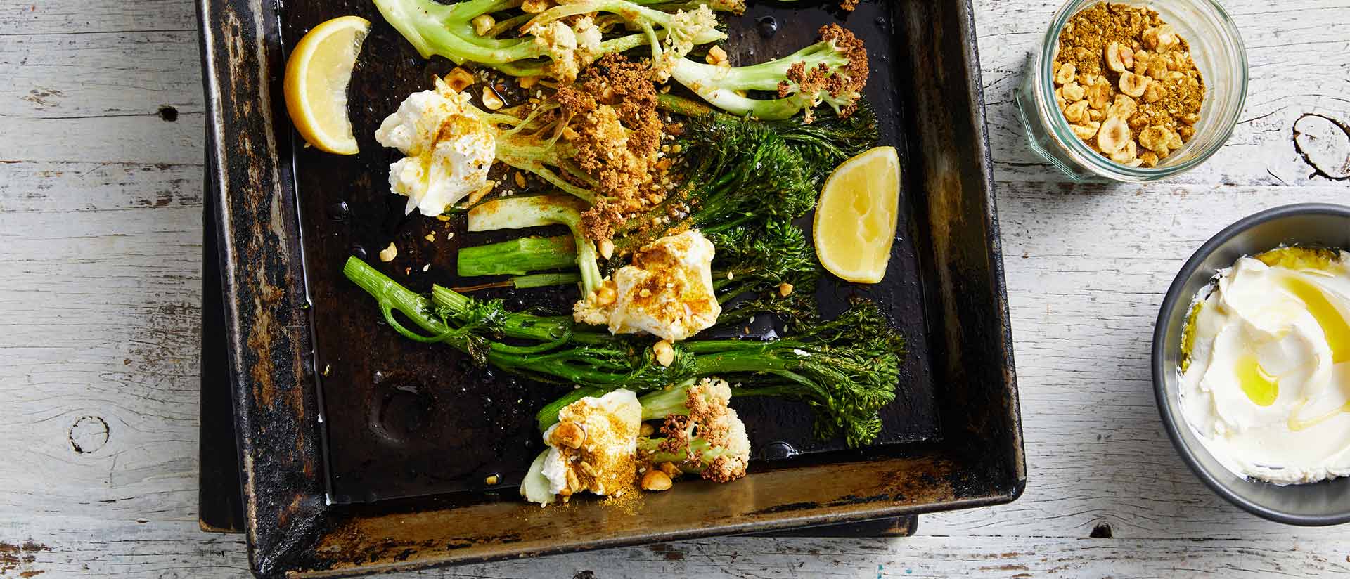 Roasted Broccolini Fioretto With Labneh Hazelnut Dukkha Recipe