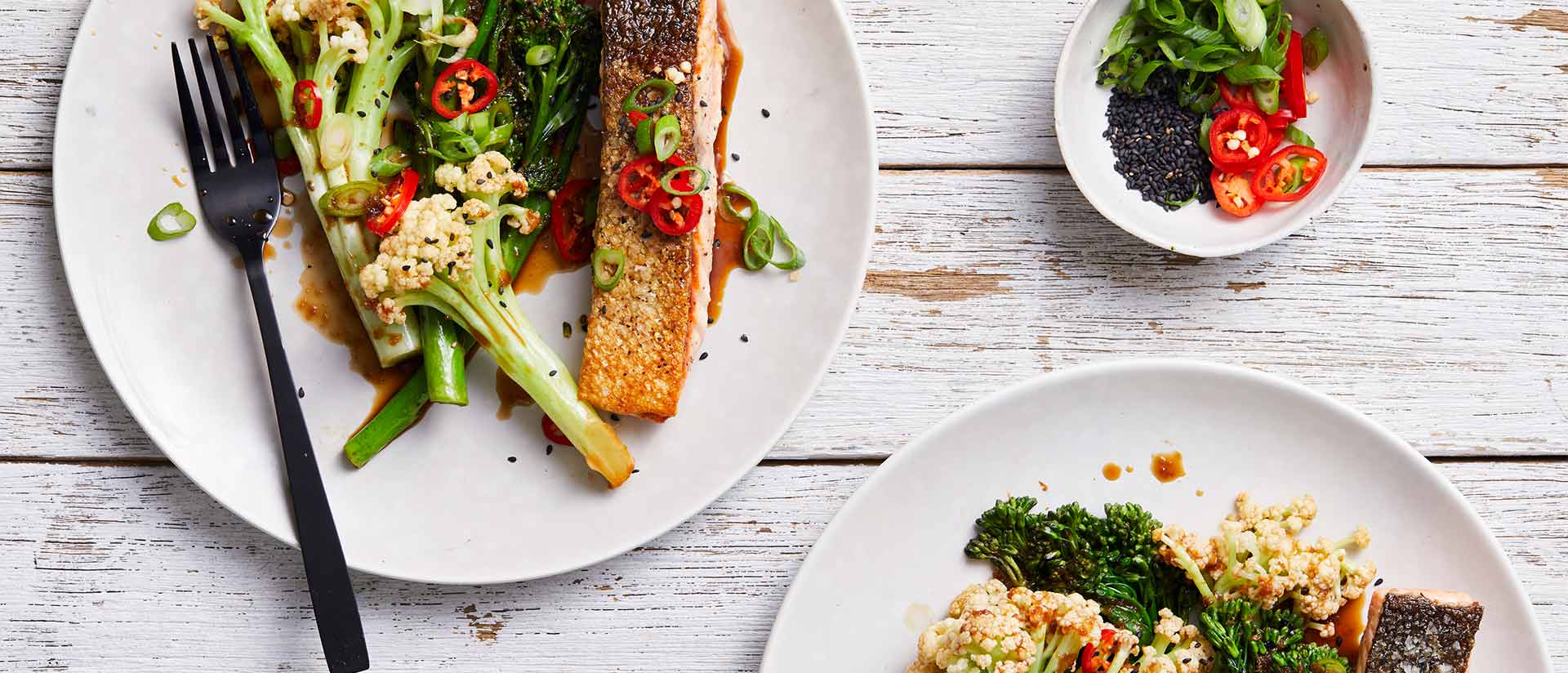 WOK-FRIED BROCCOLINI® & FIORETTO® WITH SEARED SALMON | Perfection Fresh ...