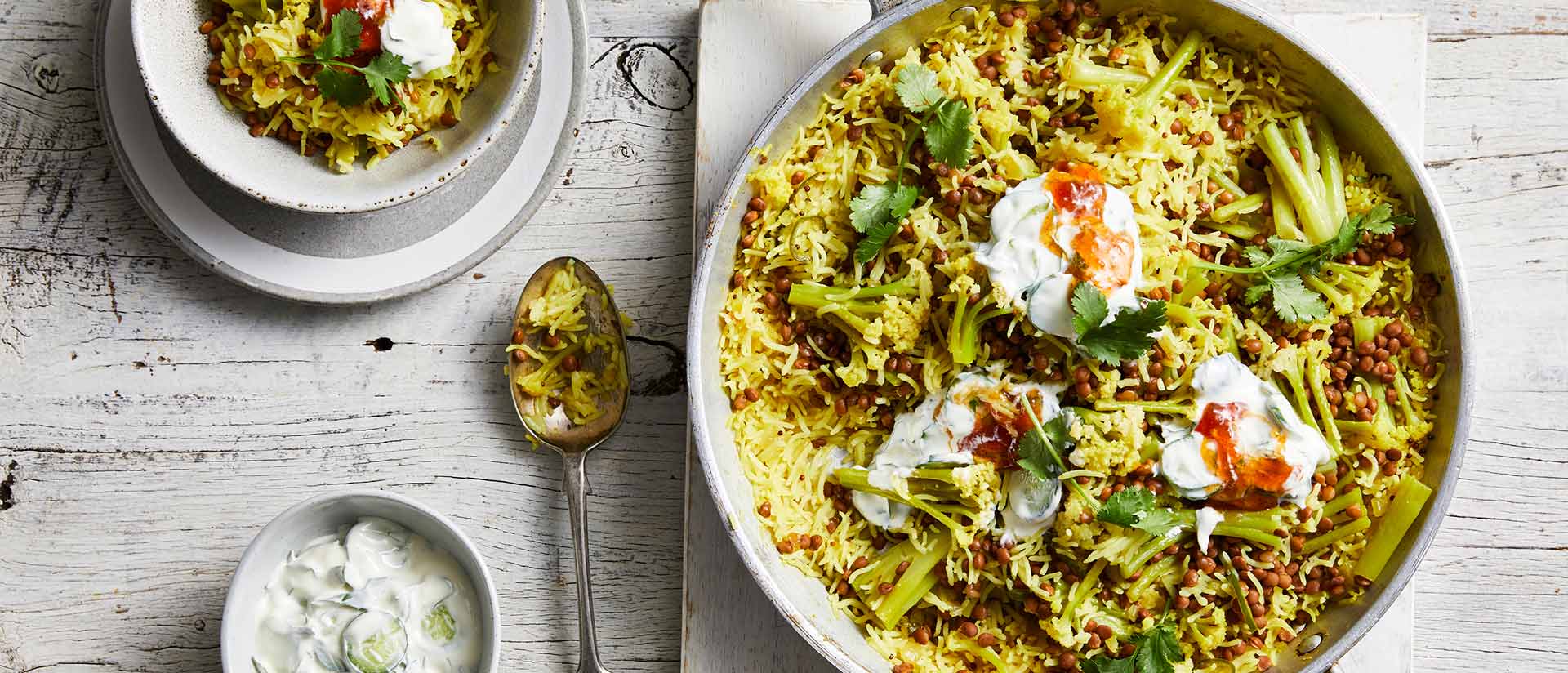 Indian Spiced Fioretto And Lentil Pilaf Recipe