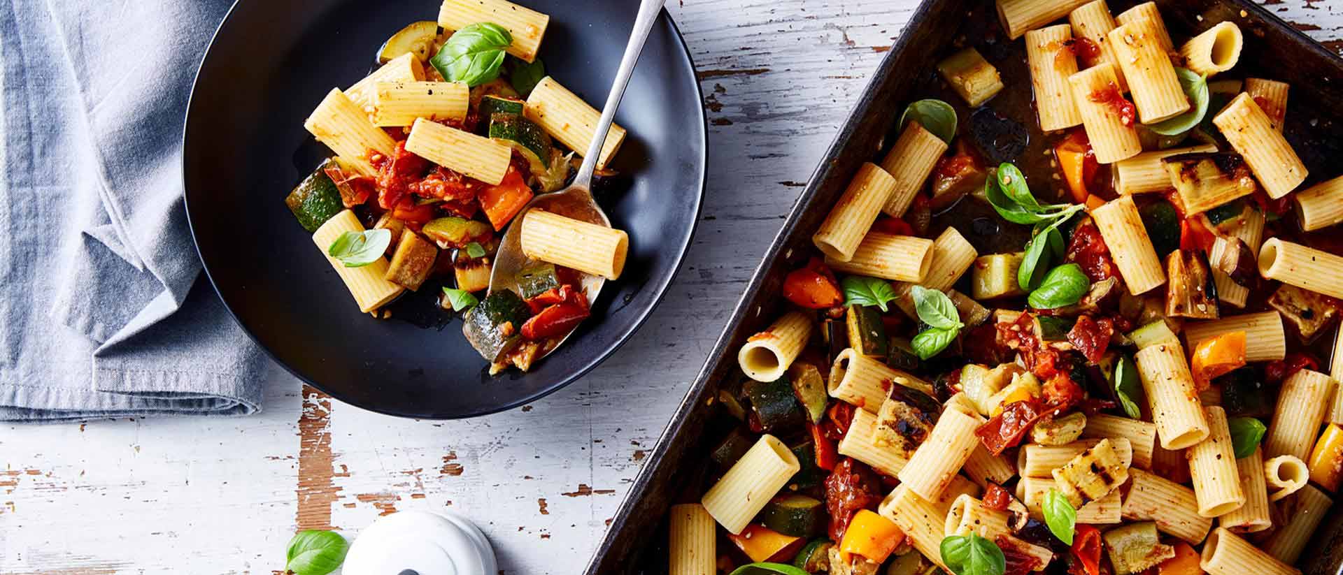 Summer Kumato Ratatouille Rigatoni Recipe