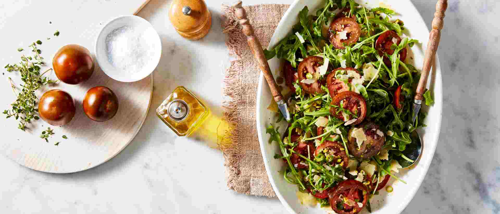 Marinated Kumato Parmesan Salad Recipe