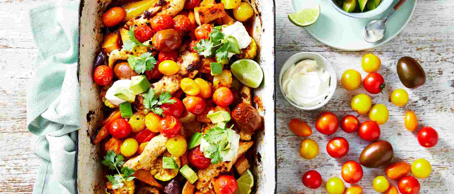 Mexican chicken tray bake with Mix-a-Mato® tomatoes Recipe 