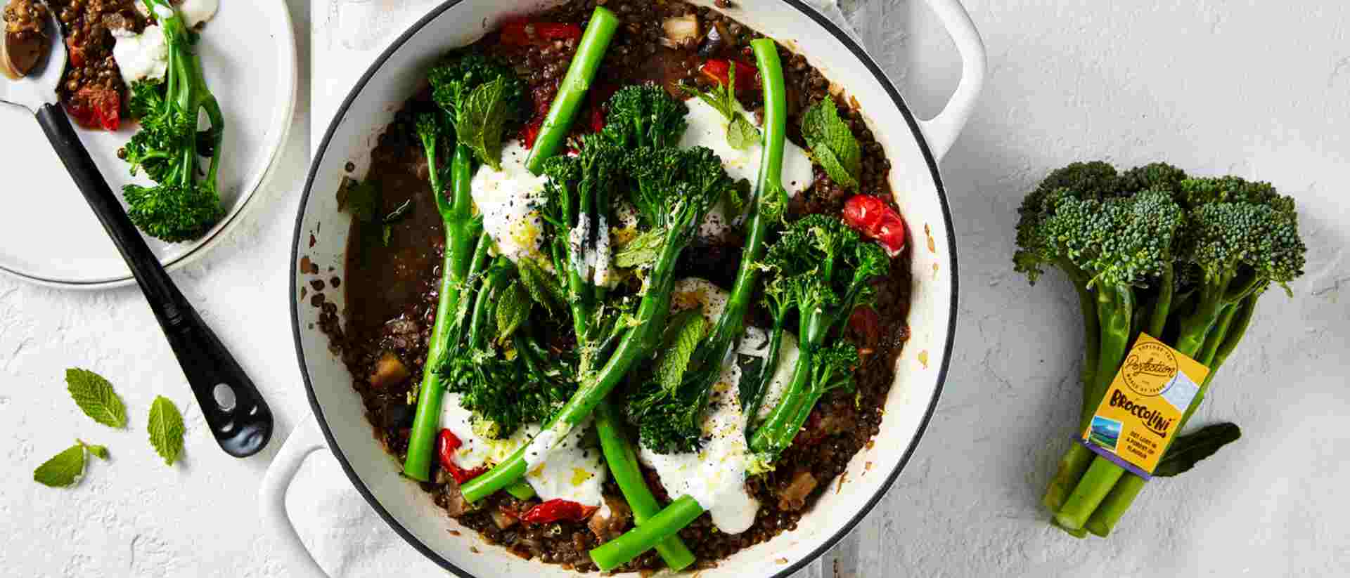 Puy Lentils With Saute Broccolini