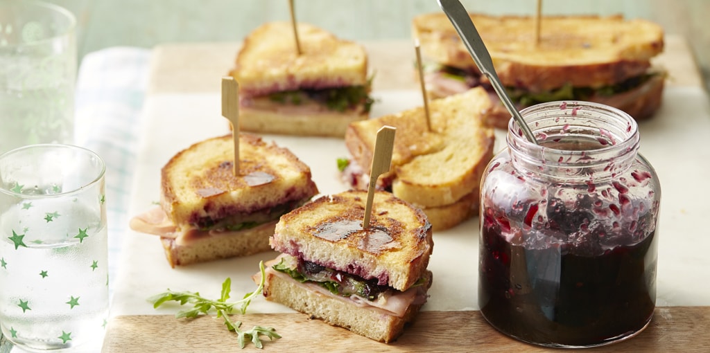 Chilli Midnight Beauty® Grape Chutney On Ham And Cheese Toasties