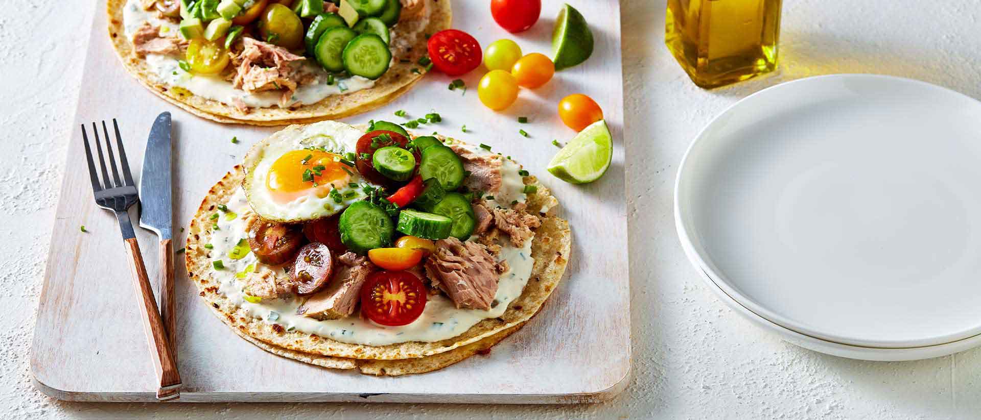 Qukes, Tuna and Mix-a-Mato Cheesy Tortilla Recipe 