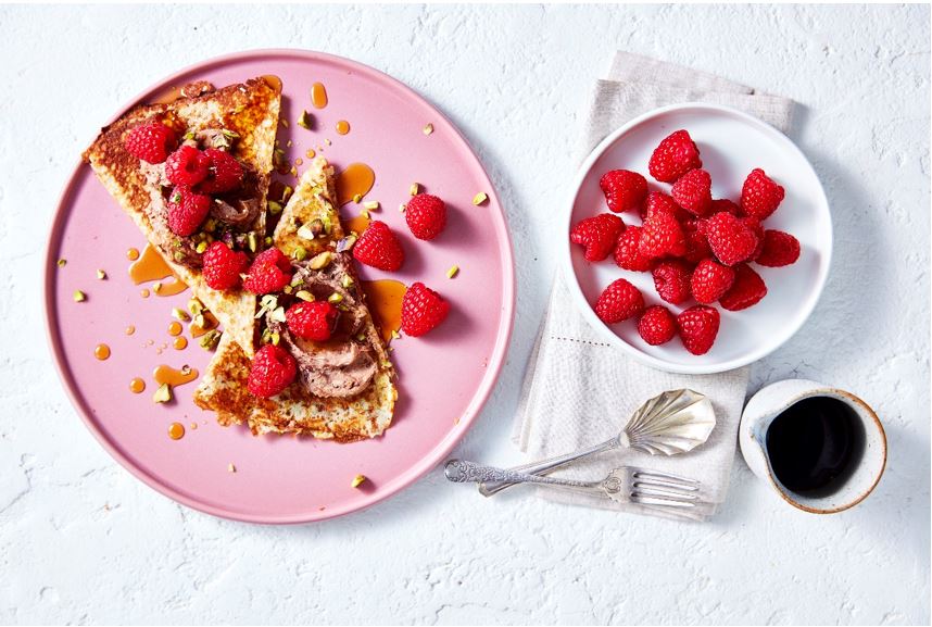 Perfection Raspberry, choc cheesecake crepe toasties Recipe 