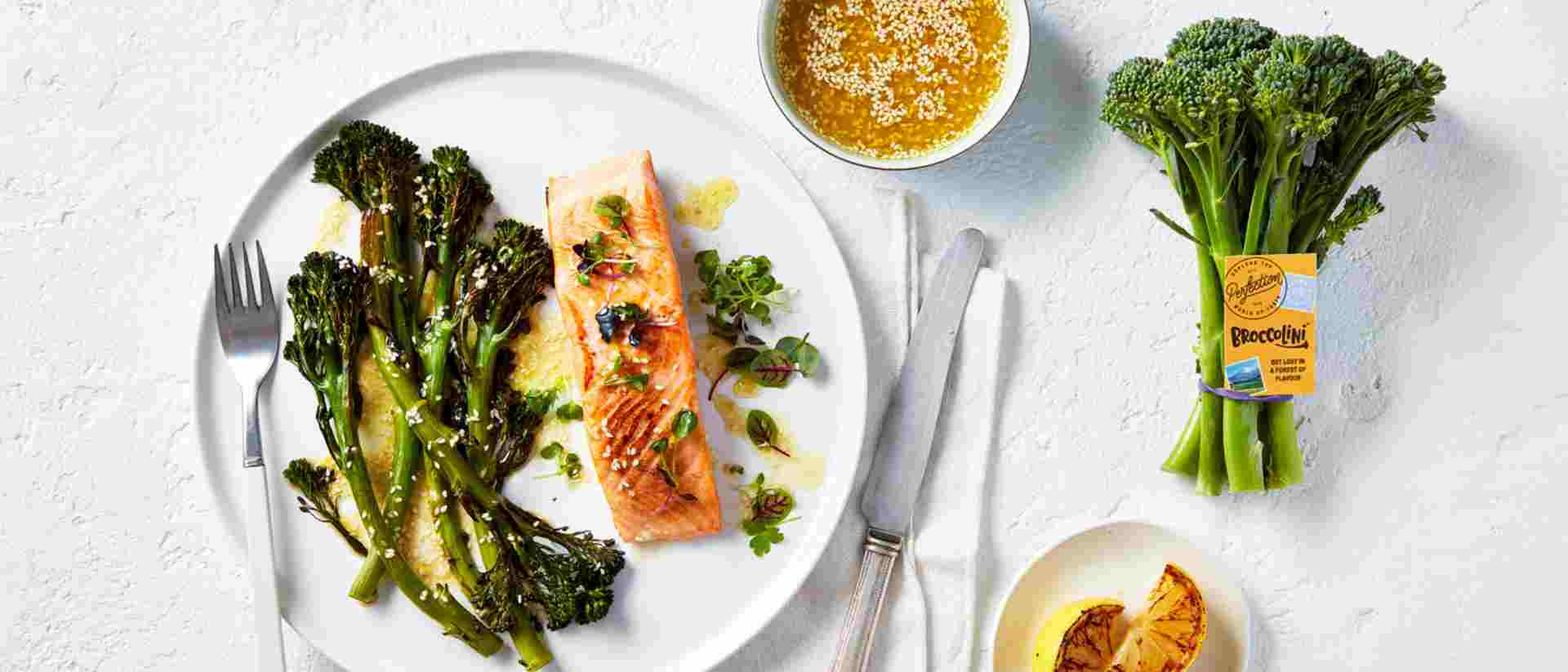 Sauteed Broccolini With Lemon Garlic And Sesame Dressing